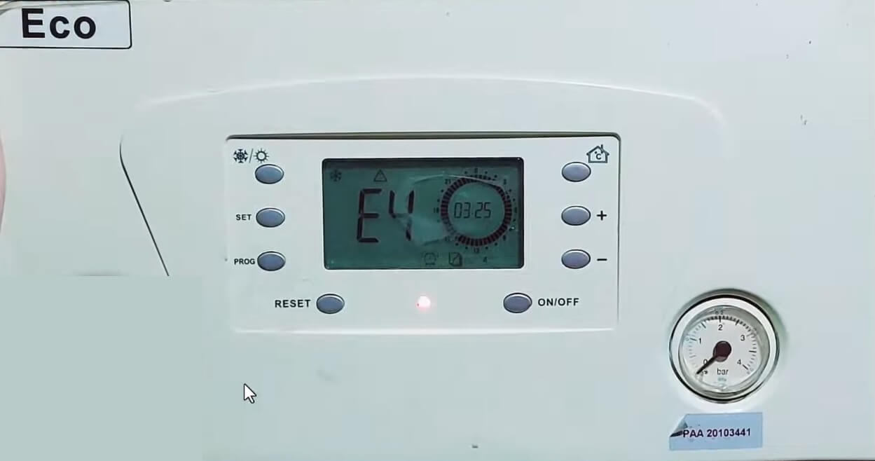 خطای E4 پکیج تاچی سری A