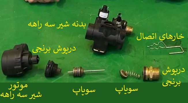 قطعات شیر سه راهه پکیج بوتان مدل بیتا