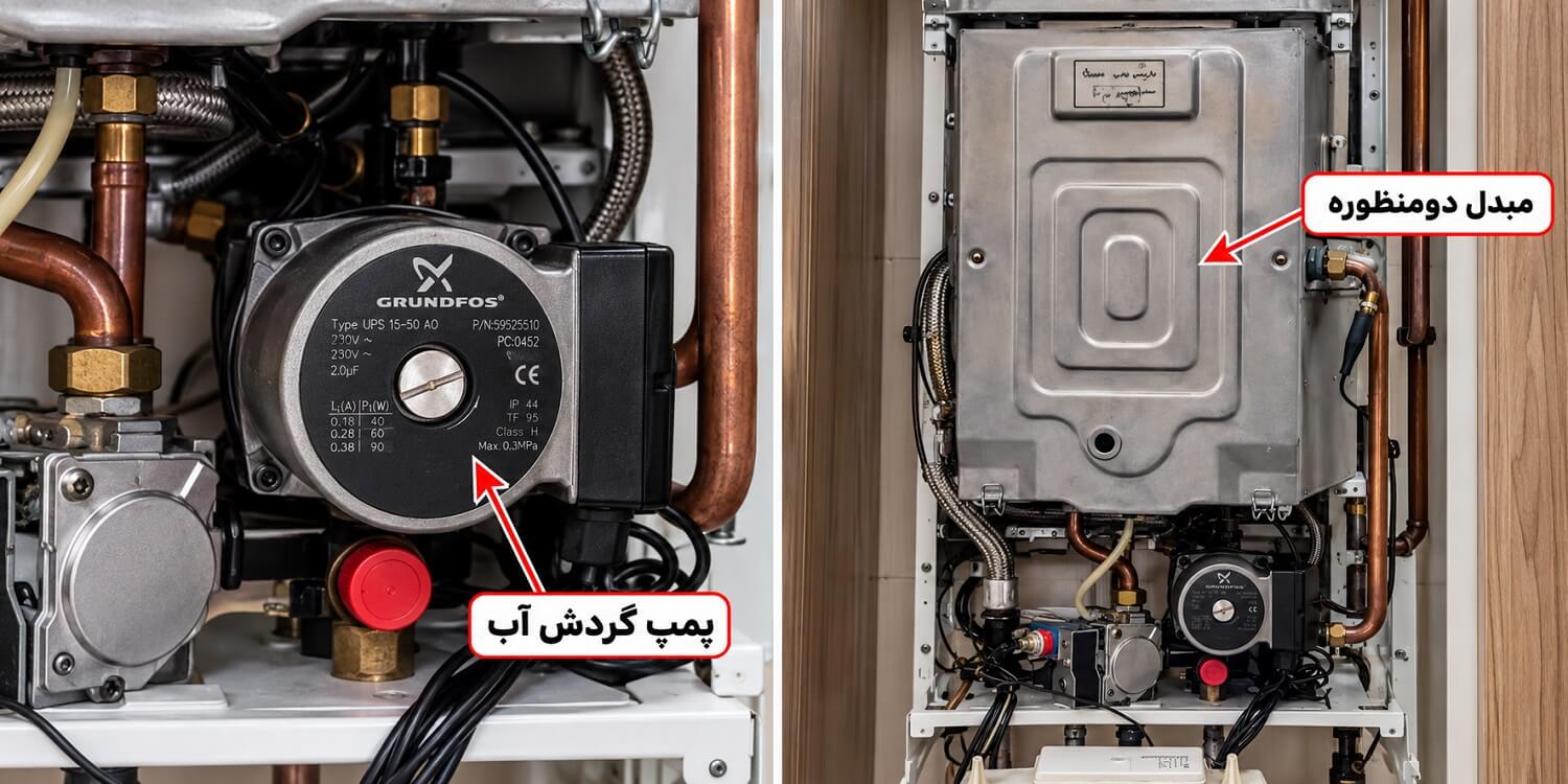 داخل دستگاه؛ مبدل و پمپ