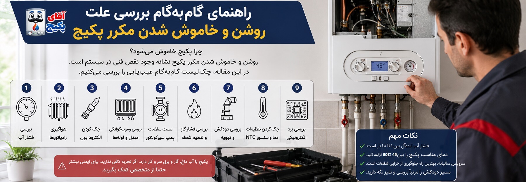 خاموش شدن پکیج